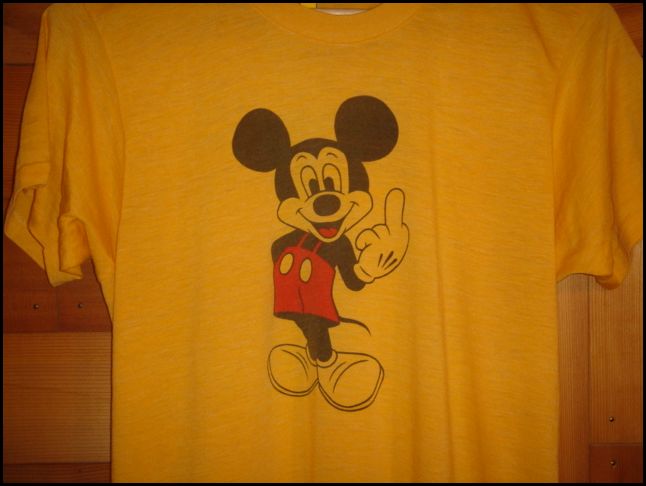 ビンテージ　ミッキー　Tシャツ　ディズニー　ブート ヴィンテージDisney Tシャツ ブート boot XL ネイビー - メルカリ