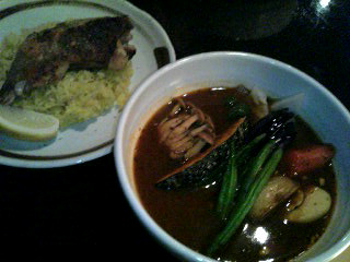 SABUSE ベジタブルスープカレー+チキンライス_a0005381_020623.jpg