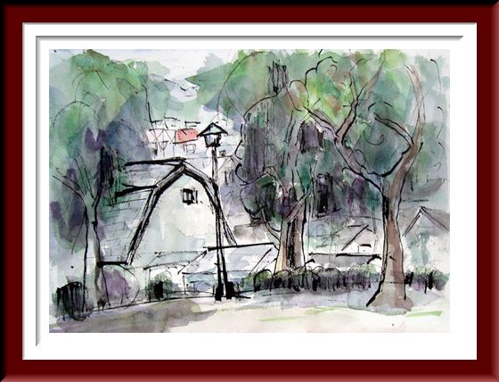 葦ペン画 元気で毎日