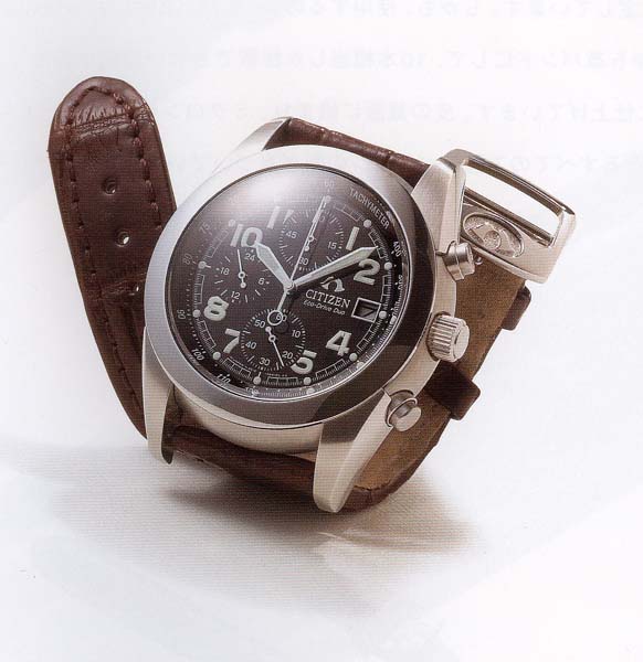 美品 カンパノラ エコドライブデュオ クロノグラフ CTJ57-0721 カンパノラ B510 エコドライブデュオ CTJ57-0721（マニアックな