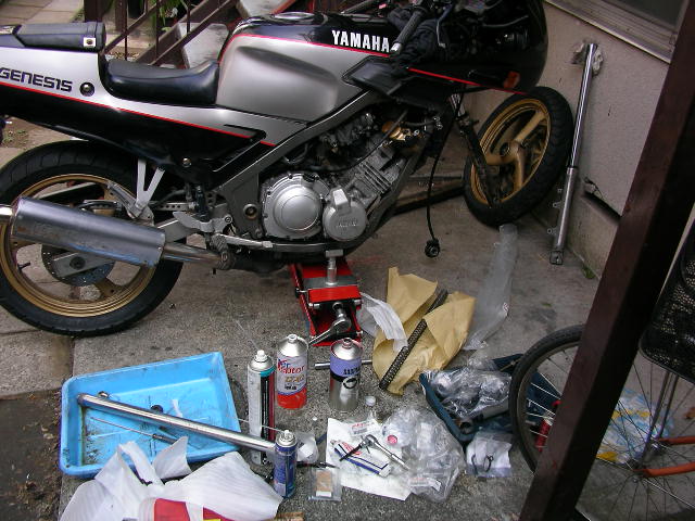 FZR250　　フォークインナー交換　フォークシール交換_c0009160_0223173.jpg