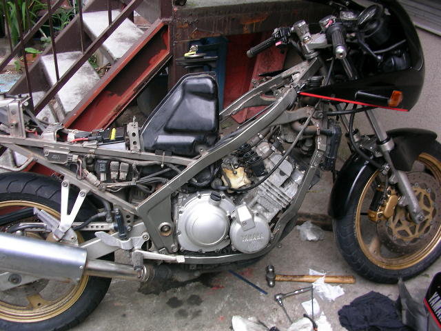 FZR250　外装外し　インシュレーター交換_c0009160_23263457.jpg