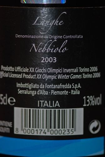 弟に貰った「ワイン」を発見！......トリノオリンピックのラベルが！_d0069838_22263164.jpg