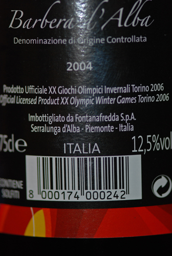 弟に貰った「ワイン」を発見！......トリノオリンピックのラベルが！_d0069838_22271871.jpg