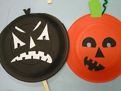 ハロウィーン 紙皿マスク おもちゃ広場