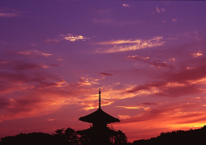 【　法起寺夕景　-　斑鳩の里　】_d0044588_22233682.jpg