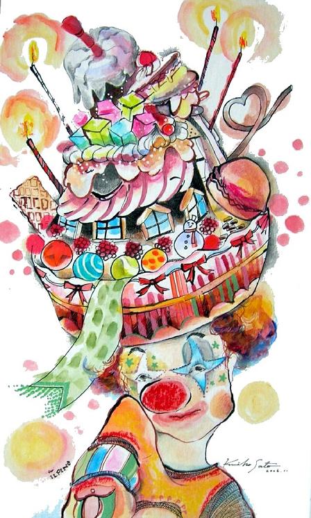 新作ピエロ 再び Hat Of Sweets わたくし こんな絵をかいてます Look At My Art 新作ピエロ 再び Hat Of Sweets わたくし こんな絵をかいてます Look At My Art