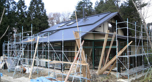 Q1前沢の家14:外装・内装工事_e0054299_1733645.jpg