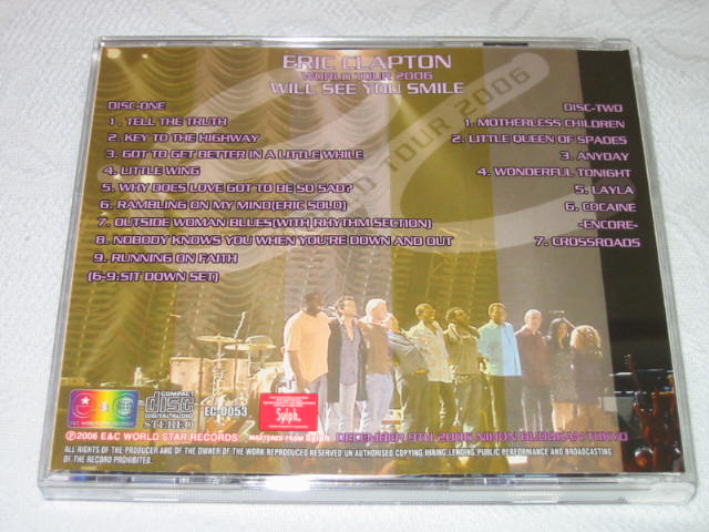 ERIC CLAPTON / WORLD TOUR 2006 WILL SEE YOU SMILE_b0042308_12315562.jpg