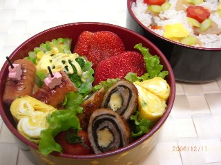 サーモンのフライ弁当♪_b0076424_0583554.jpg