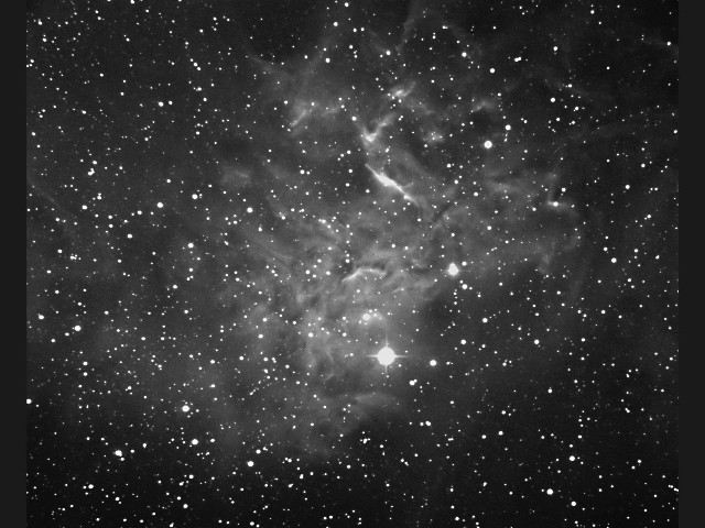 ぎょしゃ座の散光星雲ic405 勾玉星雲 Ha マチナカリモート天文台