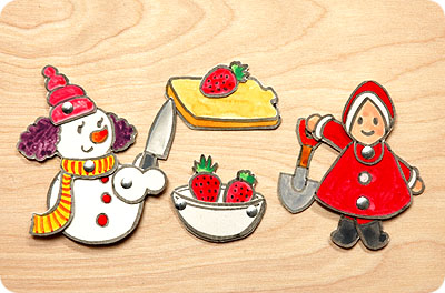 雪だるまさんたちのケーキ作り_f0118538_013271.jpg