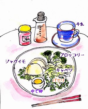 1月６日　朝100ｇの野菜_e0086885_13162747.jpg