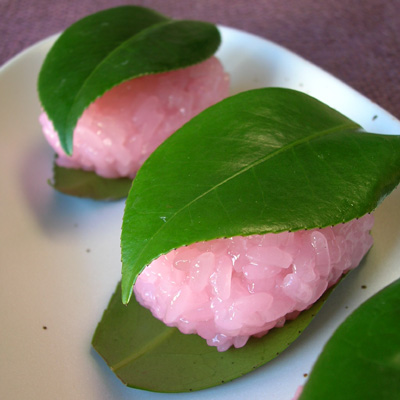 新米を楽しむ『椿餅』 : 本日も和菓子日和です