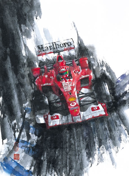 墨のf１ 垂井ひろしイラスト展 のお知らせ 見る人 書く人 写す人