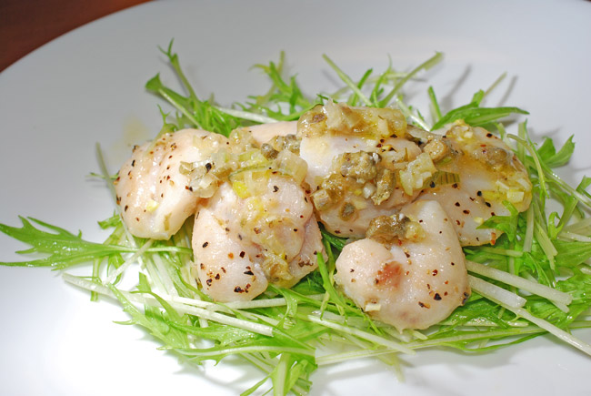 「鱈のほほ肉」を使って前菜！...........酒の肴！？_d0069838_11193136.jpg