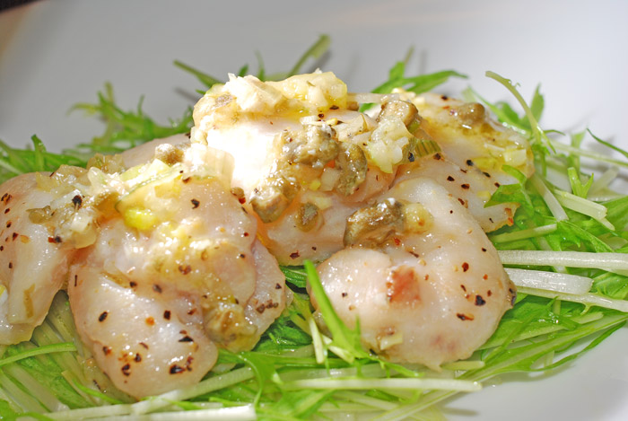 「鱈のほほ肉」を使って前菜！...........酒の肴！？_d0069838_11194280.jpg