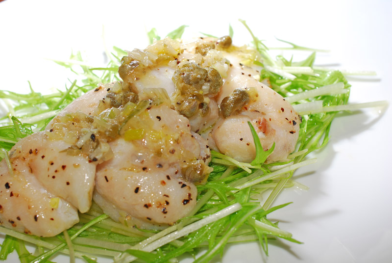 「鱈のほほ肉」を使って前菜！...........酒の肴！？_d0069838_1173162.jpg