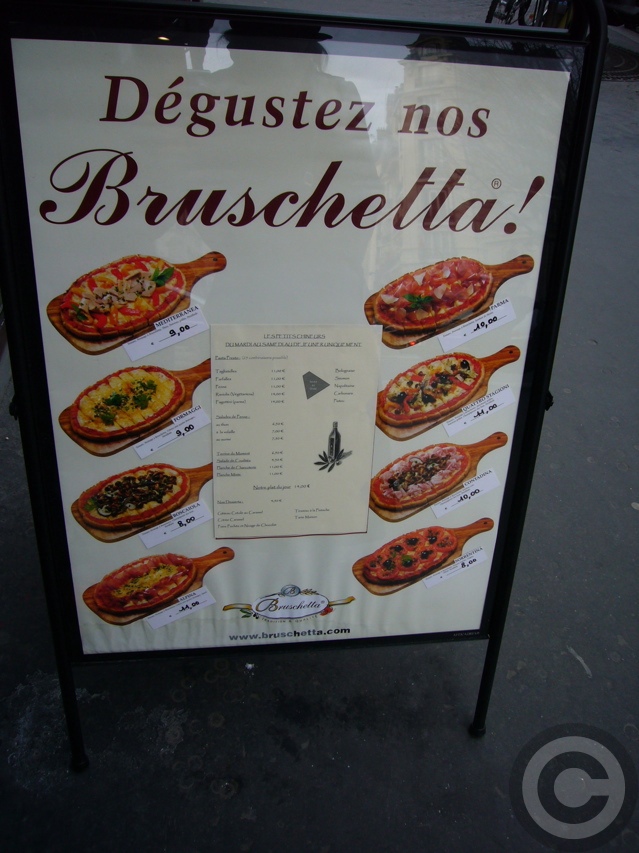 【ブルスケッタBruschetta】街角のレストラン(PARIS）_a0014299_2232939.jpg