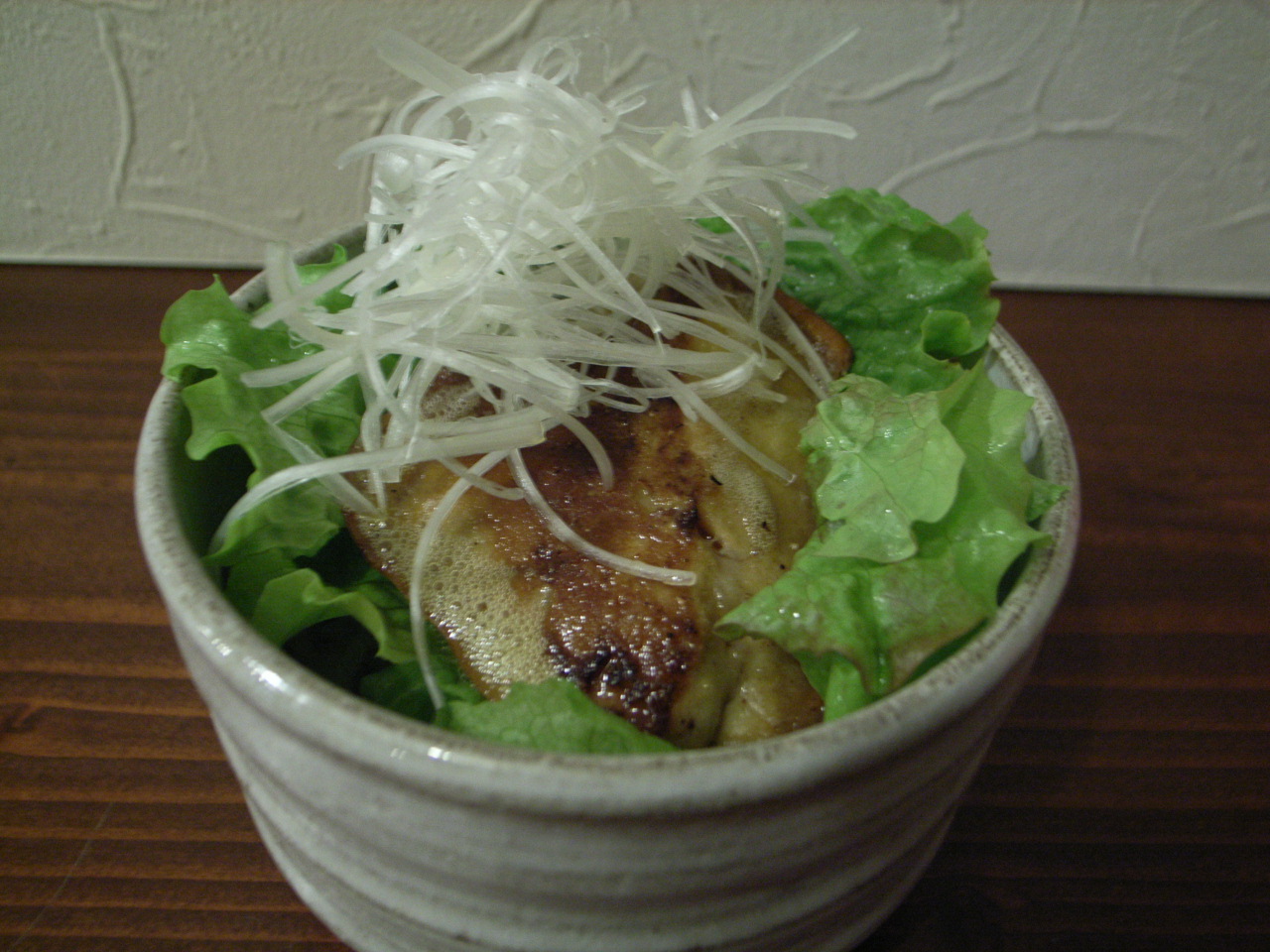 フォアグラ丼 黒酢だれ_f0126508_16445382.jpg
