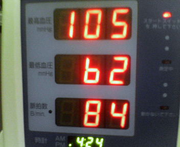 今日の血圧～_e0114246_1647082.jpg