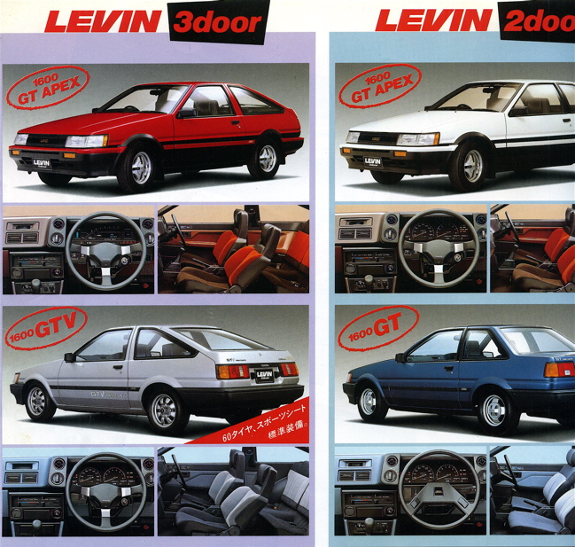 80年代に乗っていたマイカーVOL3 TOYOTA AE86 COROLLA LEVIN1600 GTV_b0065730_22333674.jpg