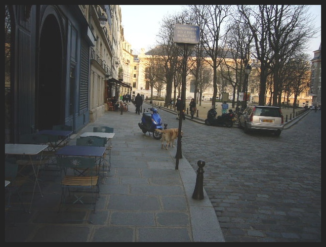 ■街角のワンコ Place Dauphine(PARIS）_a0008105_1473873.jpg