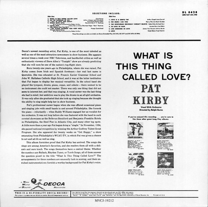 パット・カービー（Pat Kirby）「恋とは何でしょう」（1956）_e0042361_23493849.jpg