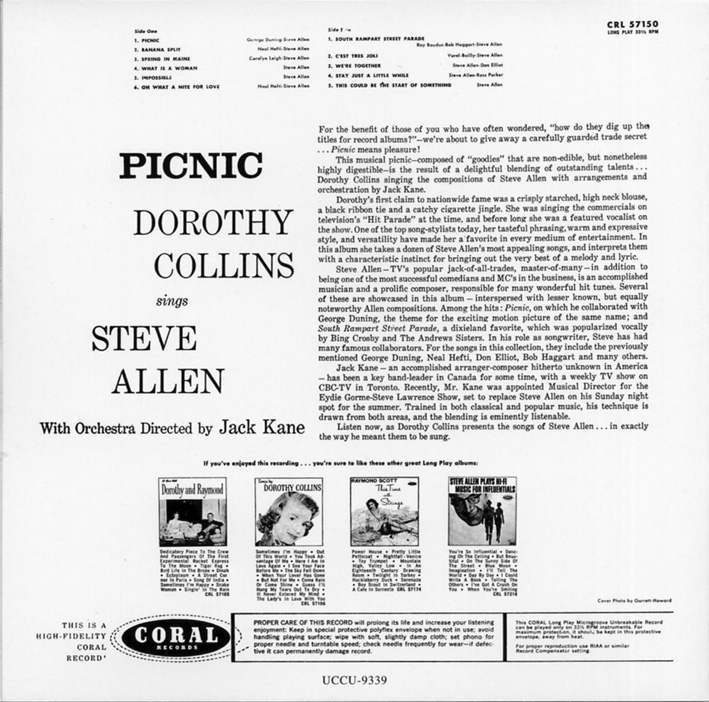 ドロシー・コリンズ（Dorothy Collins）「ピクニック」（1958）_e0042361_22311456.jpg