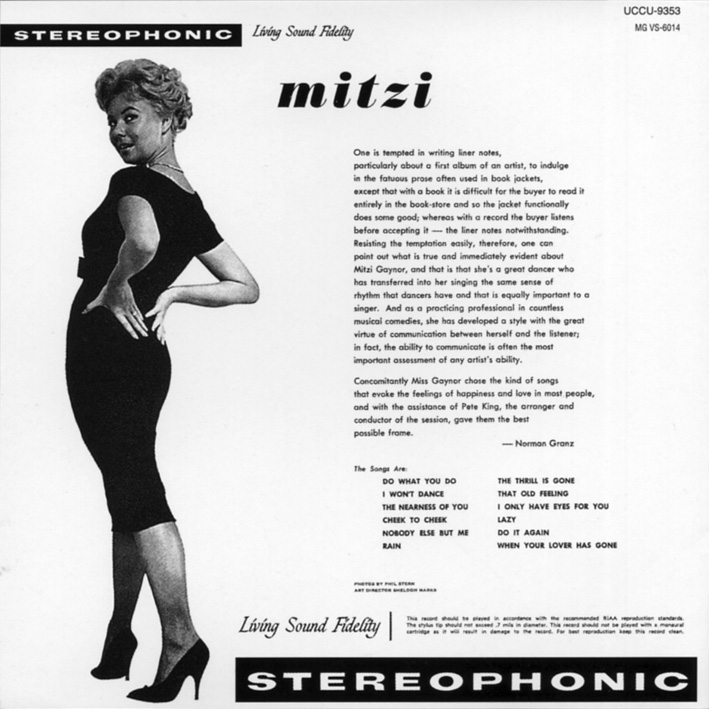 ミッツィ・ゲイナー（Mitzi Gaynor）「Mitzi」（1958）_e0042361_23173716.jpg