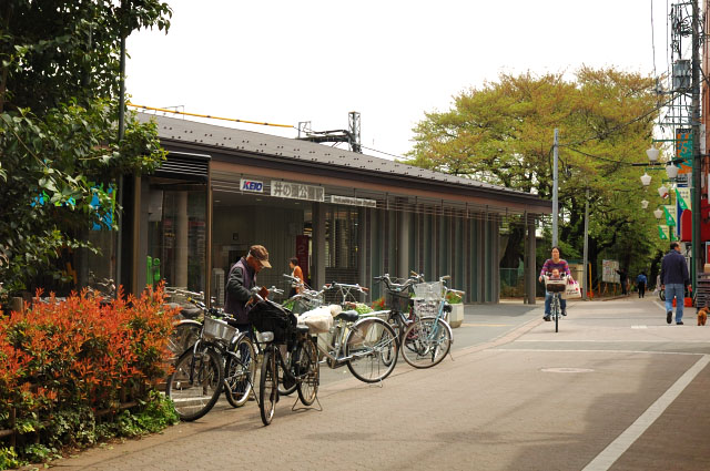 井の頭公園駅前：桜から緑へ_b0102780_1236341.jpg