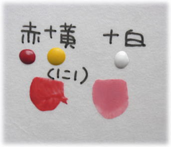 混色講座 5 赤 ひとり言 混色講座 5 赤 ひとり言