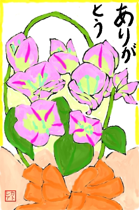 絵手紙・・・春・・・ブーゲンビレア・・・別名（イカダカズラ）・・・オシロイバナ科・・・つる性花木_f0124098_9182966.jpg