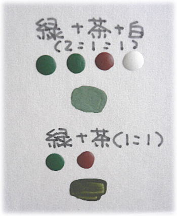混色講座 9 緑 ひとり言