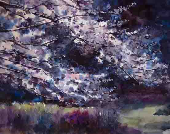 【ソメイヨシノ】アクリル画 F4 風景画 絵画 ソメイヨシノ】アクリル画 F4 風景画 絵画 ソメイヨシノ
