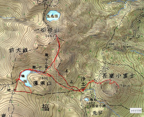 吾妻小富士と一切経山_f0048546_6191919.jpg