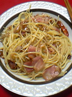 ベーコンとじゃこのパスタを作りました_f0084436_23335830.jpg