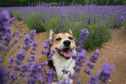 また来たと　犬も覚えて　ラベンダー_b0031538_23491727.jpg