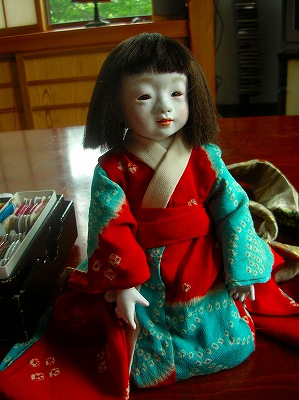 江戸三つ折れ市松人形工程 : 如月の月 江戸三つ折れ市松人形工程 : 如月の月