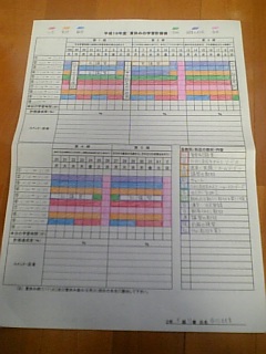 夏休みの学習計画表 ともかの 運命のヒト 夏休みの学習計画表 ともかの 運命のヒト