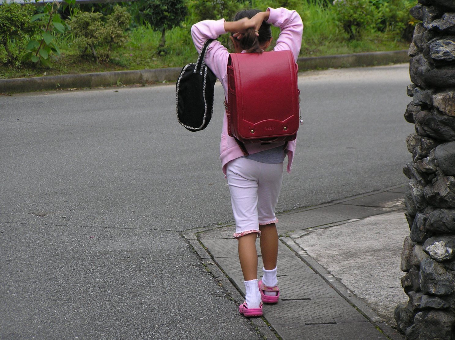 街撮り　小学生 