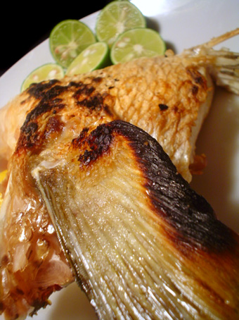ストライプのかま塩焼き ばっちり締めたヒラメの刺身 グンジ家の食卓