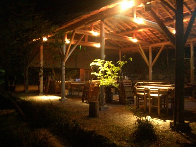 バーベキューハウスの照明取替え 奈良 東吉野村 自然てんねんうまいもん 杉ヶ瀬