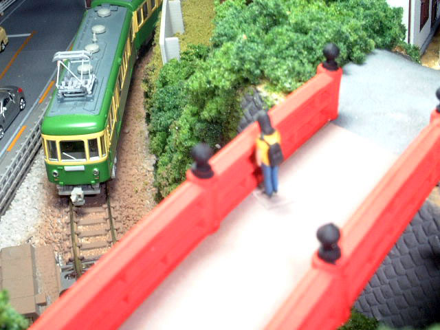 江ノ電ジオラマ第10弾！（112）トンネル上の桜橋 : 湘南
