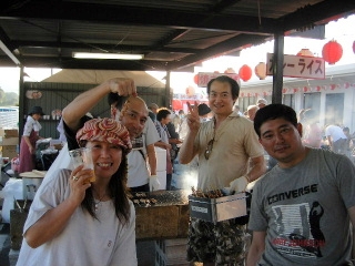 2007/8/4　　焼き鳥屋の看板娘になる!?_f0043559_22334876.jpg