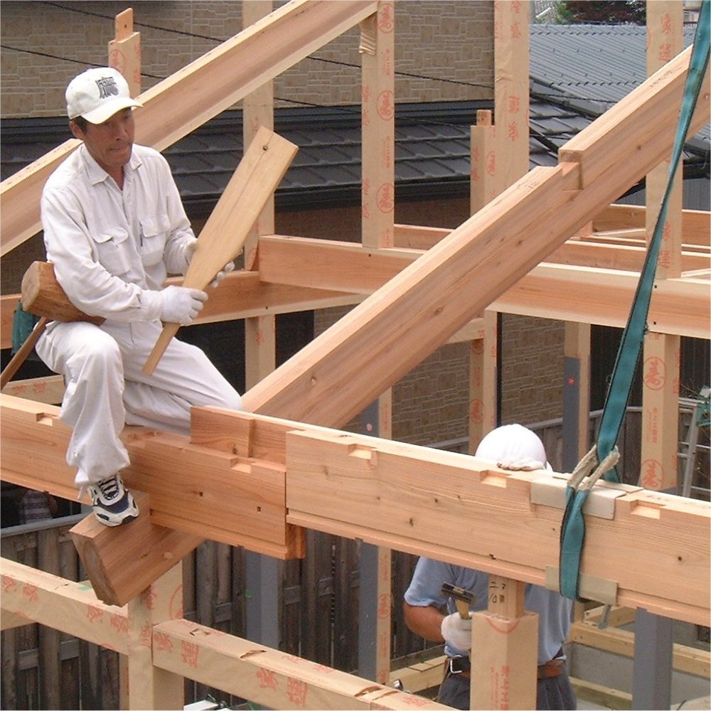 小屋組にも色々有りますが 土佐の鯨の住いる塾 アクシス建築研究所