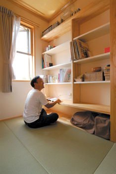 畳の書斎 広島の建築家 注文住宅ワンポイント写真
