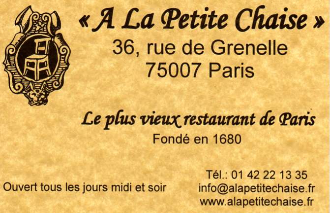 ■パリで一番古いレストランle plus vieux restaurant de Paris_a0014299_230294.jpg