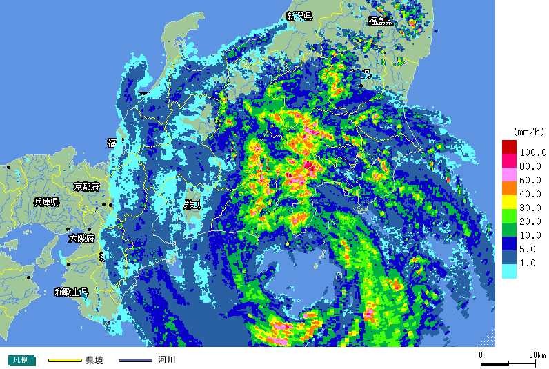 台風9号接近（9月6日21時現在）_e0112128_21195052.jpg