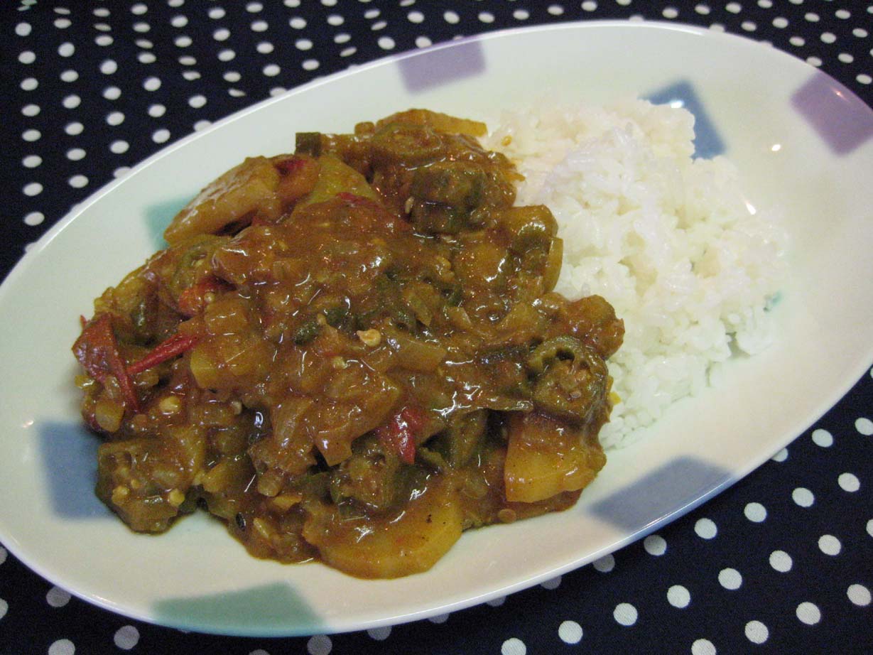 オクラとジャガイモのカレー＆焼きカレー☆_c0117570_16263534.jpg